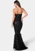 Sequin Feather Gown sold by Bebe