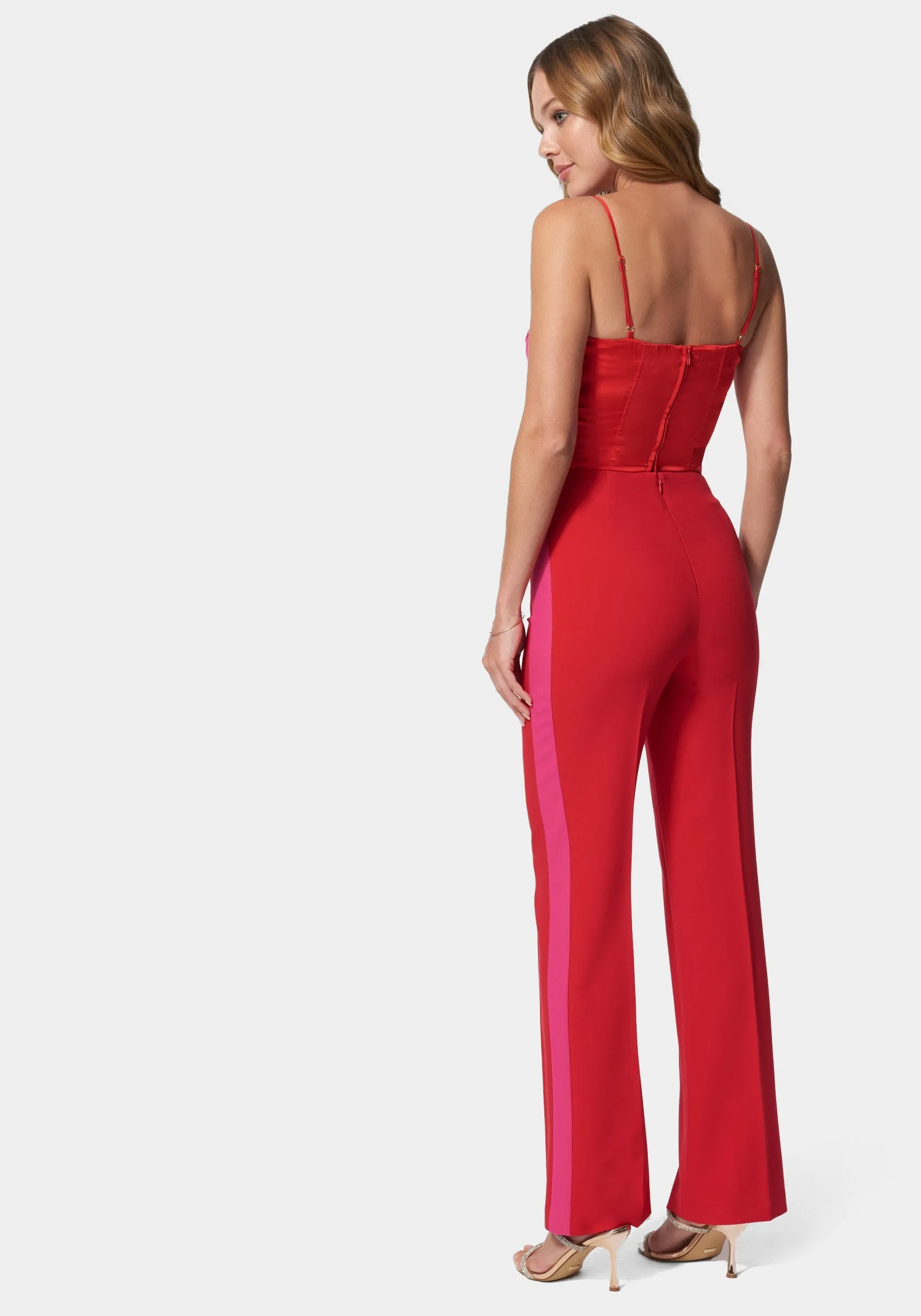 High Waist Wide Leg Contrast Trim Pant sold by Bebe product image thumbnail 3