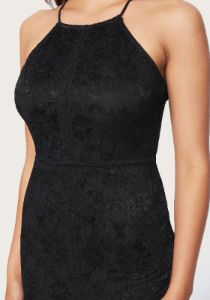 Lace Halter Midi Dress sold by Bebe