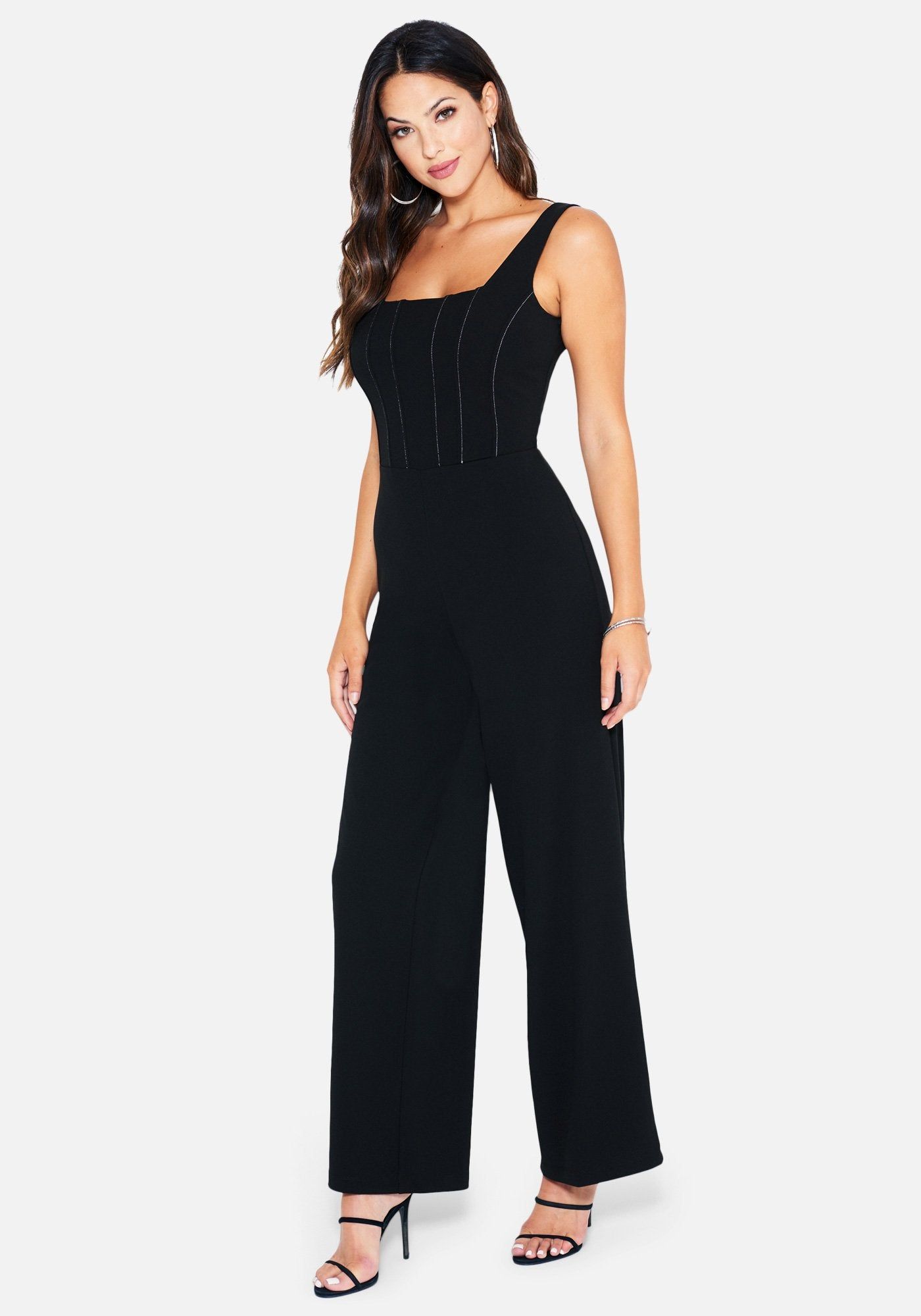 Plunging Ruffle Back Jumpsuit sold by Bebe product image thumbnail 2