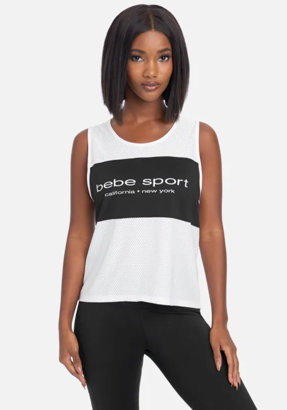Bebe Sport Tie Dye Panel Mesh Tank sold by Bebe