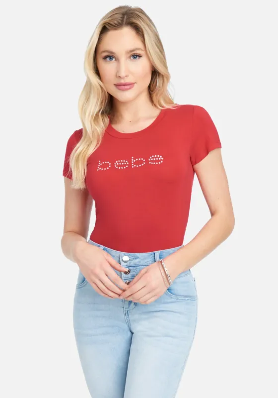 Crystal Logo Short Sleeve Tee sold by Bebe