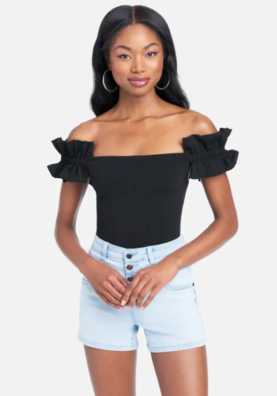 Off Shoulder Ruched Sleeves sold by Bebe