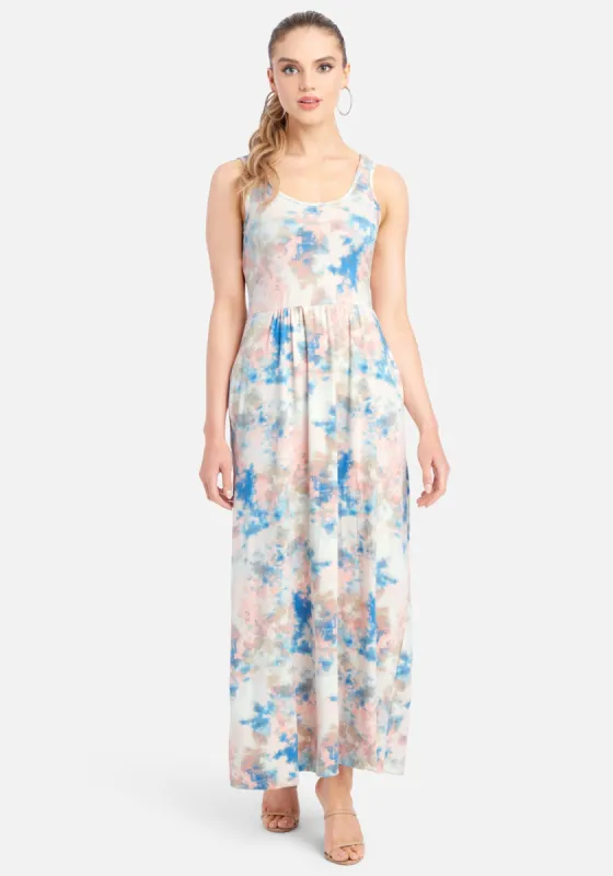 Dreamy Maxi Tie Die Dress sold by Bebe
