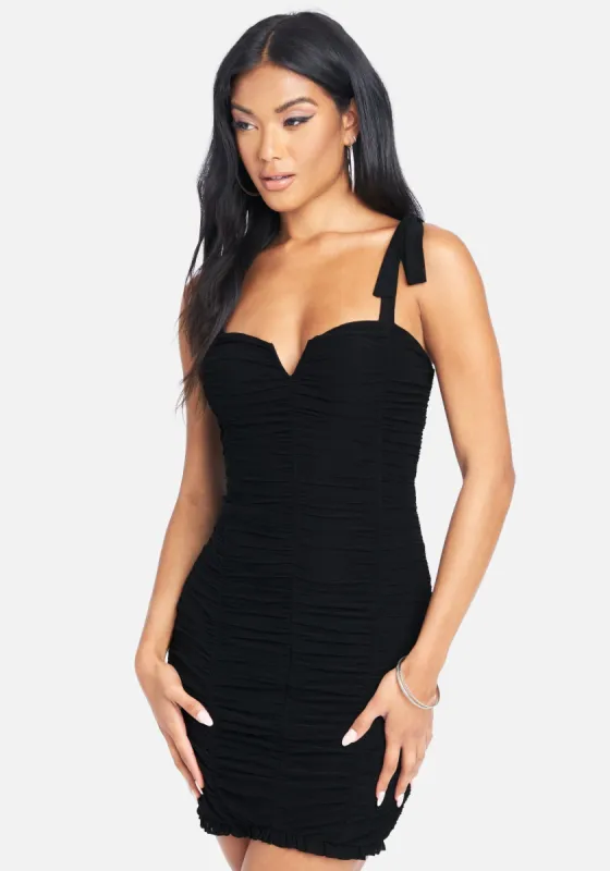 Sweetheart Neck Ruched Detail Dress sold by Bebe