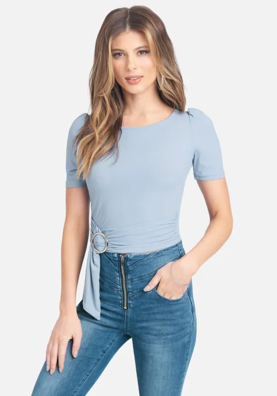Belted Waist Rib Knit Top sold by Bebe