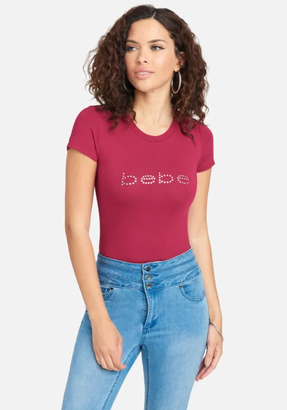 Crystal Logo Short Sleeve Tee sold by Bebe