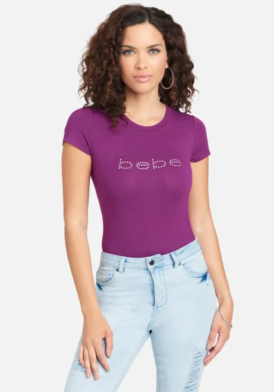 Crystal Logo Short Sleeve Tee sold by Bebe