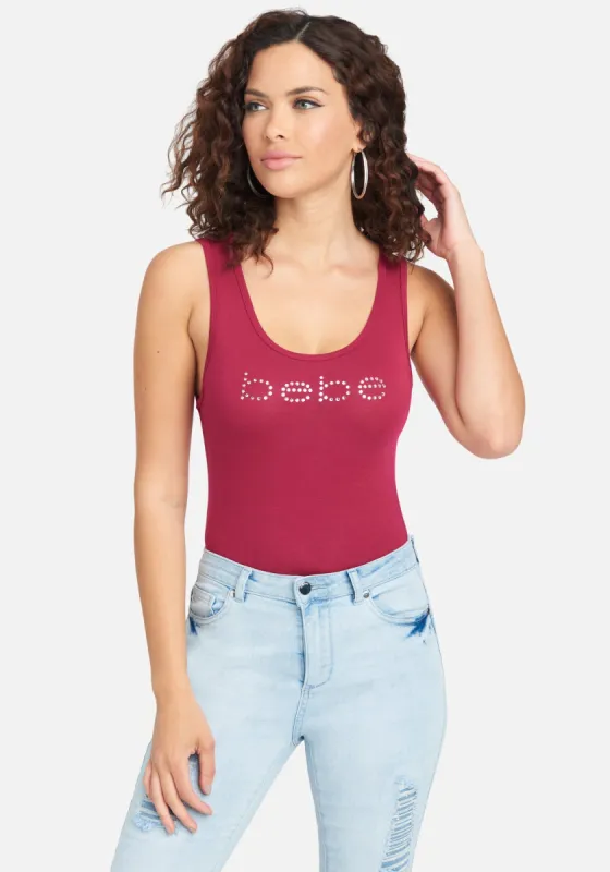 Crystal Logo Jersey Tank Top sold by Bebe