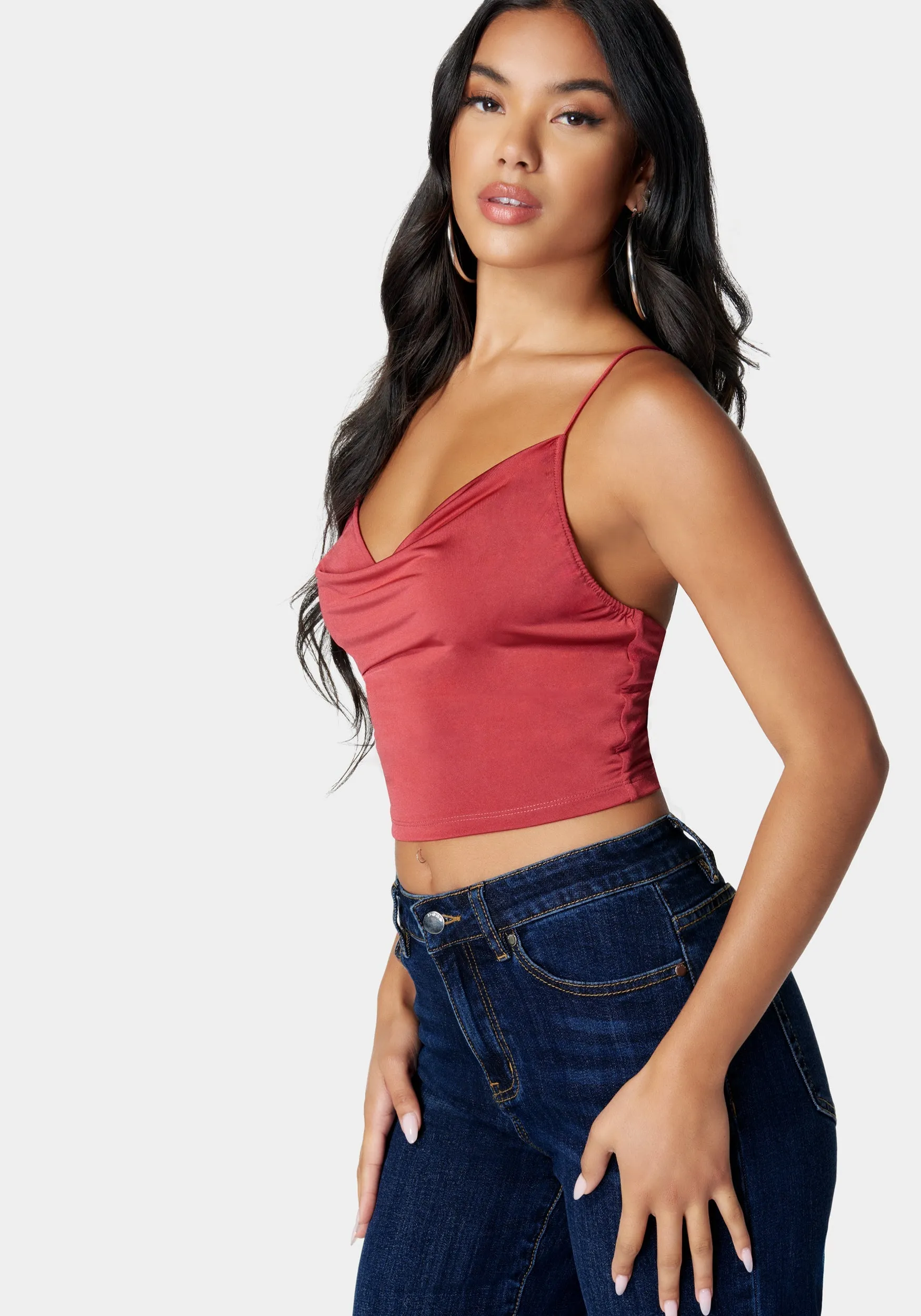 Drape Neck Criss Cross Back Top sold by Bebe product image thumbnail 2