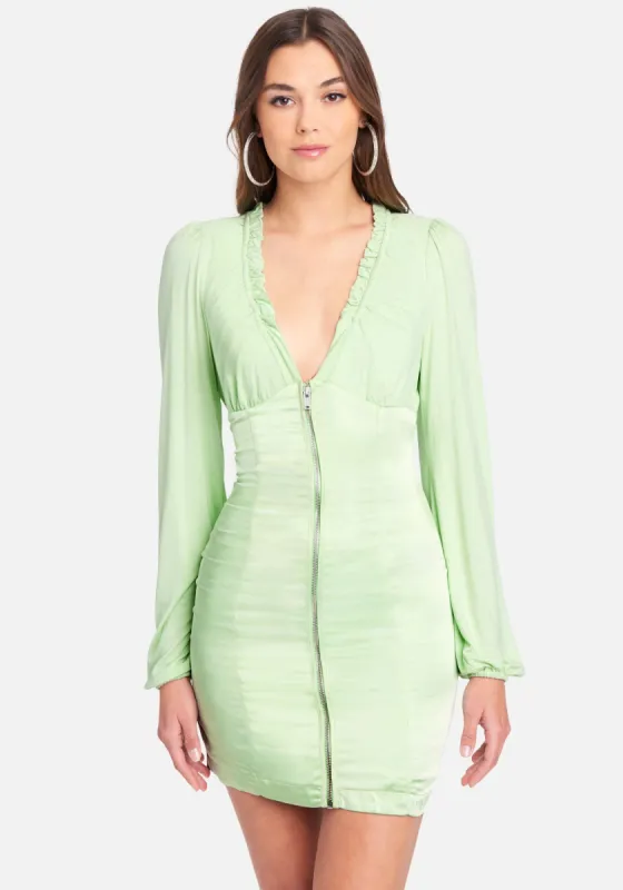 Corset Twill Flowy Sleeve Dress sold by Bebe