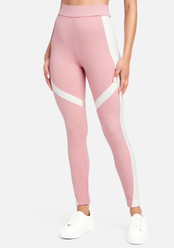 Bebe Logo color Block Leggings sold by Bebe