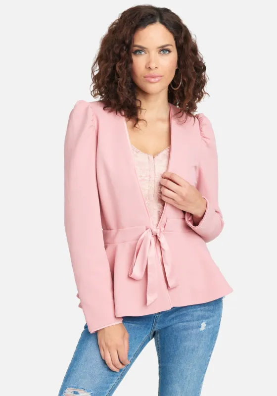 Stretch Twill Tie Front Blazer sold by Bebe