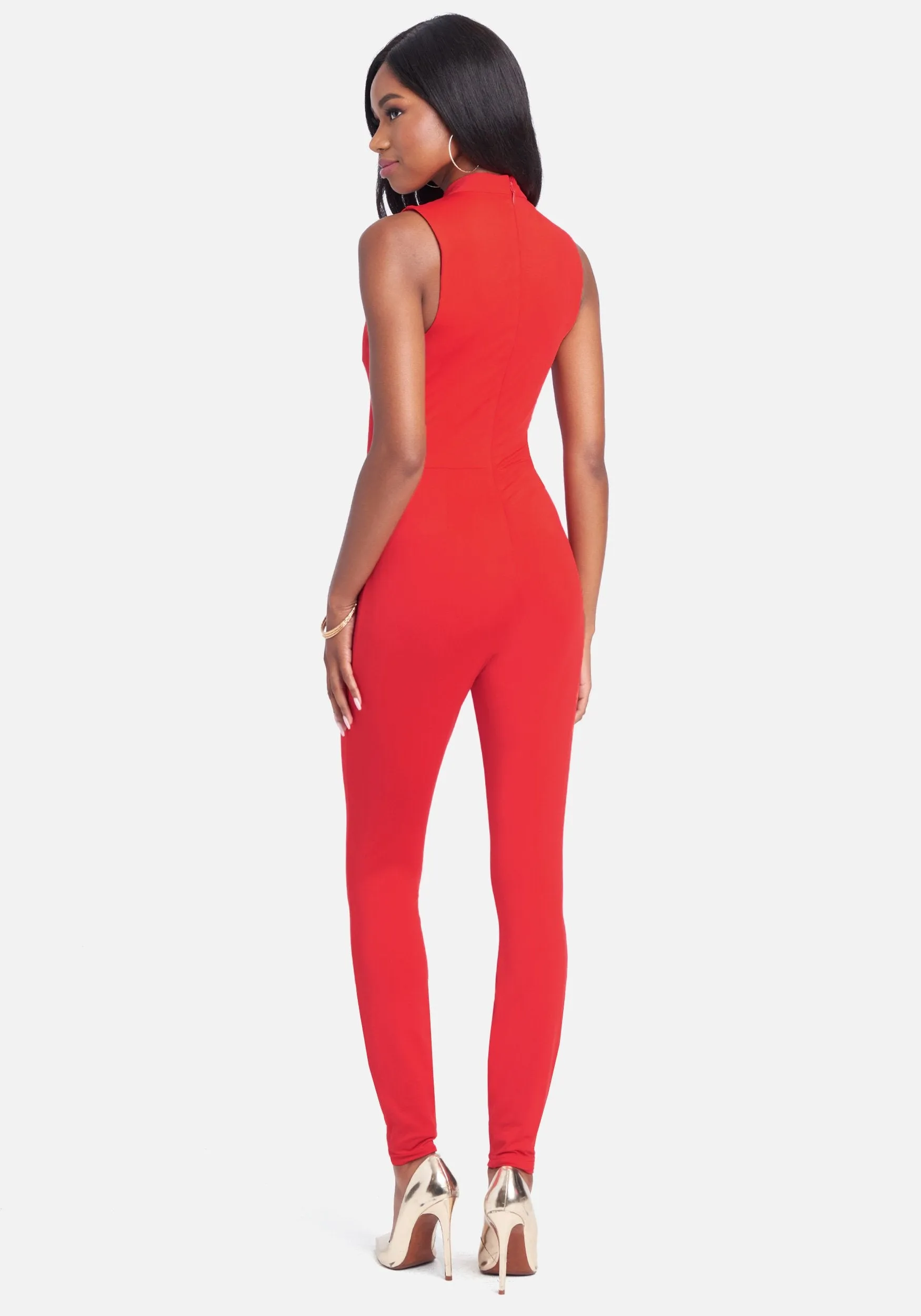 Gold Bar Detail Jumpsuit sold by Bebe product image thumbnail 3