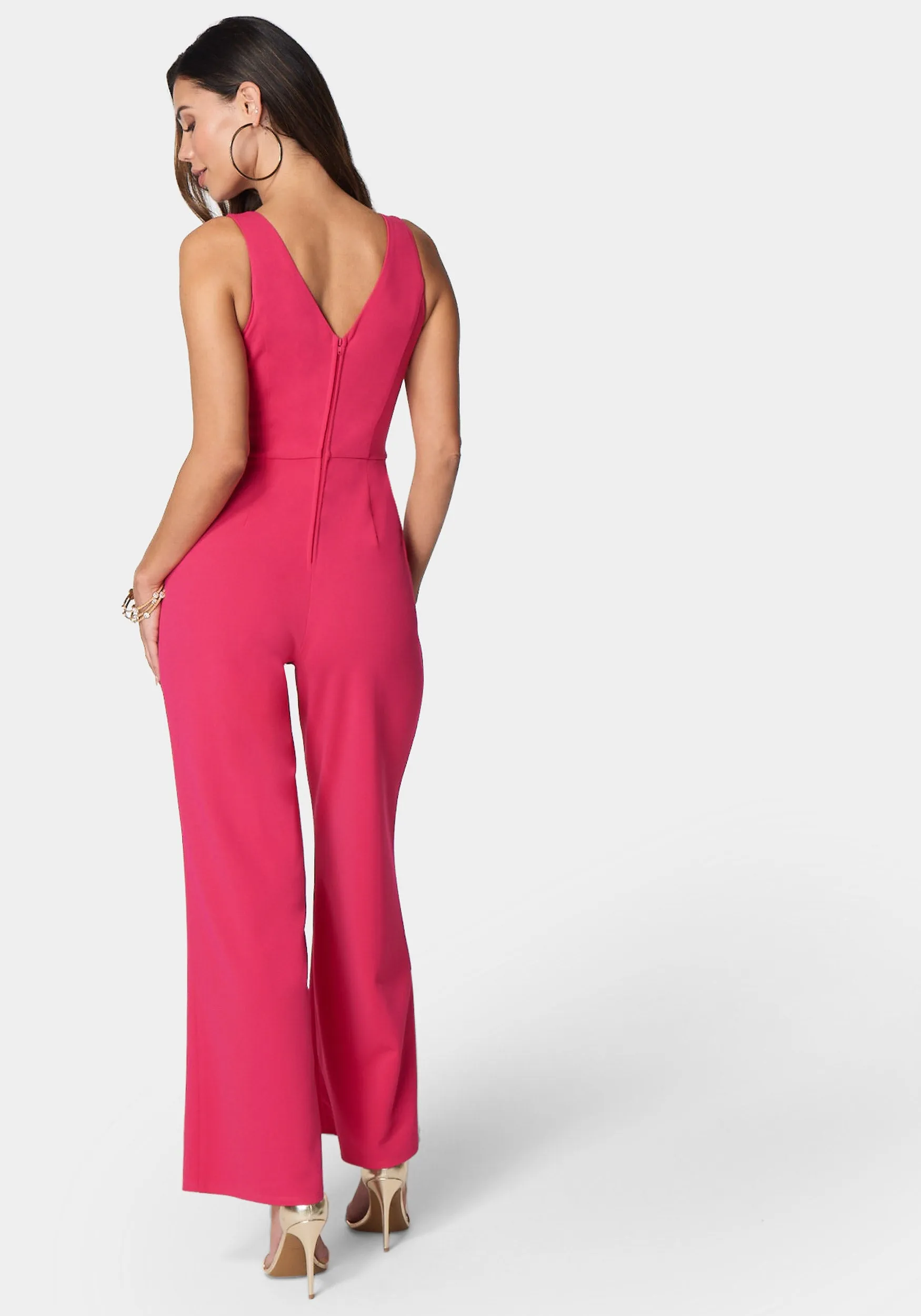V Neck Core Jumpsuit sold by Bebe product image thumbnail 3