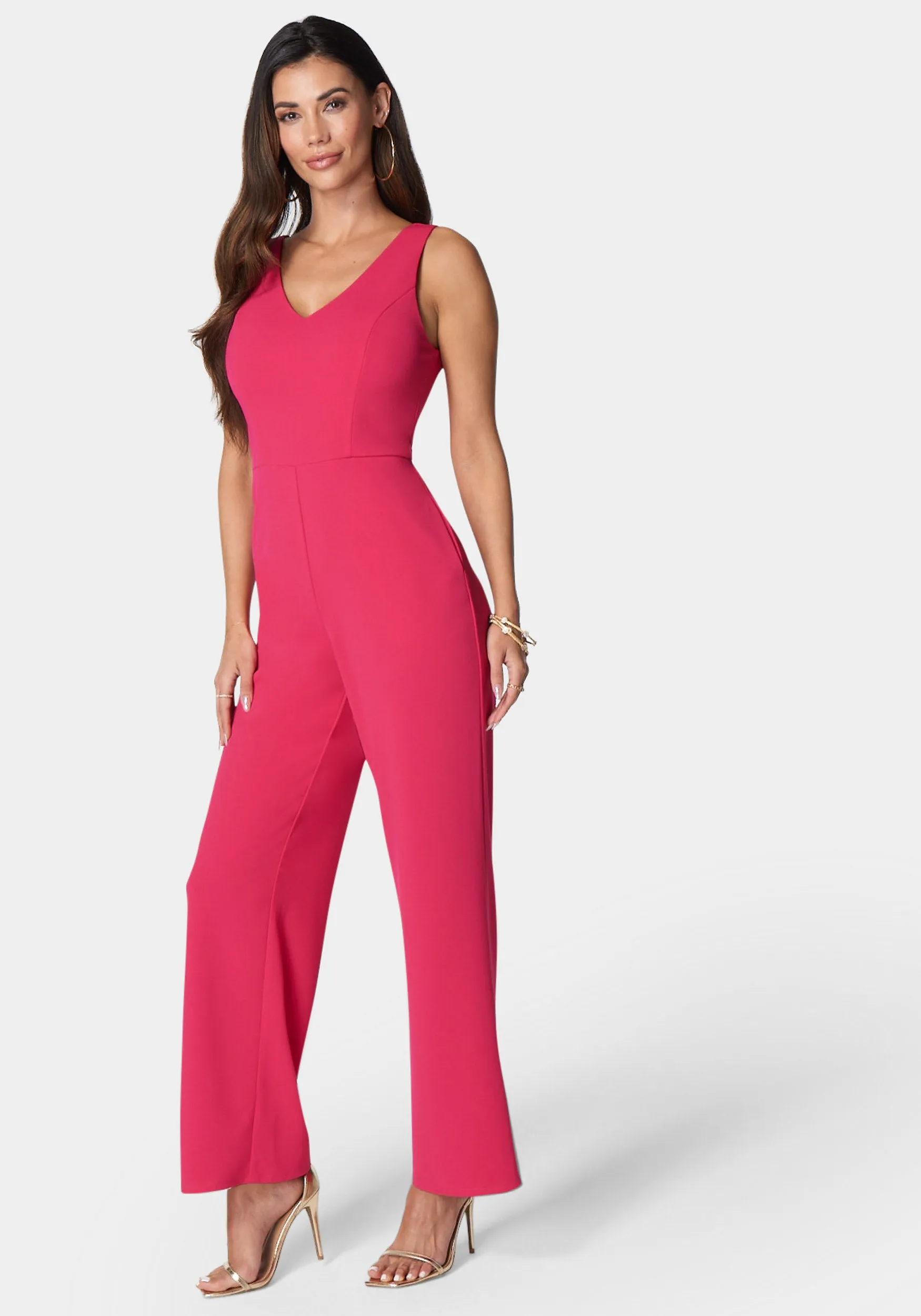 V Neck Core Jumpsuit sold by Bebe product image thumbnail 2