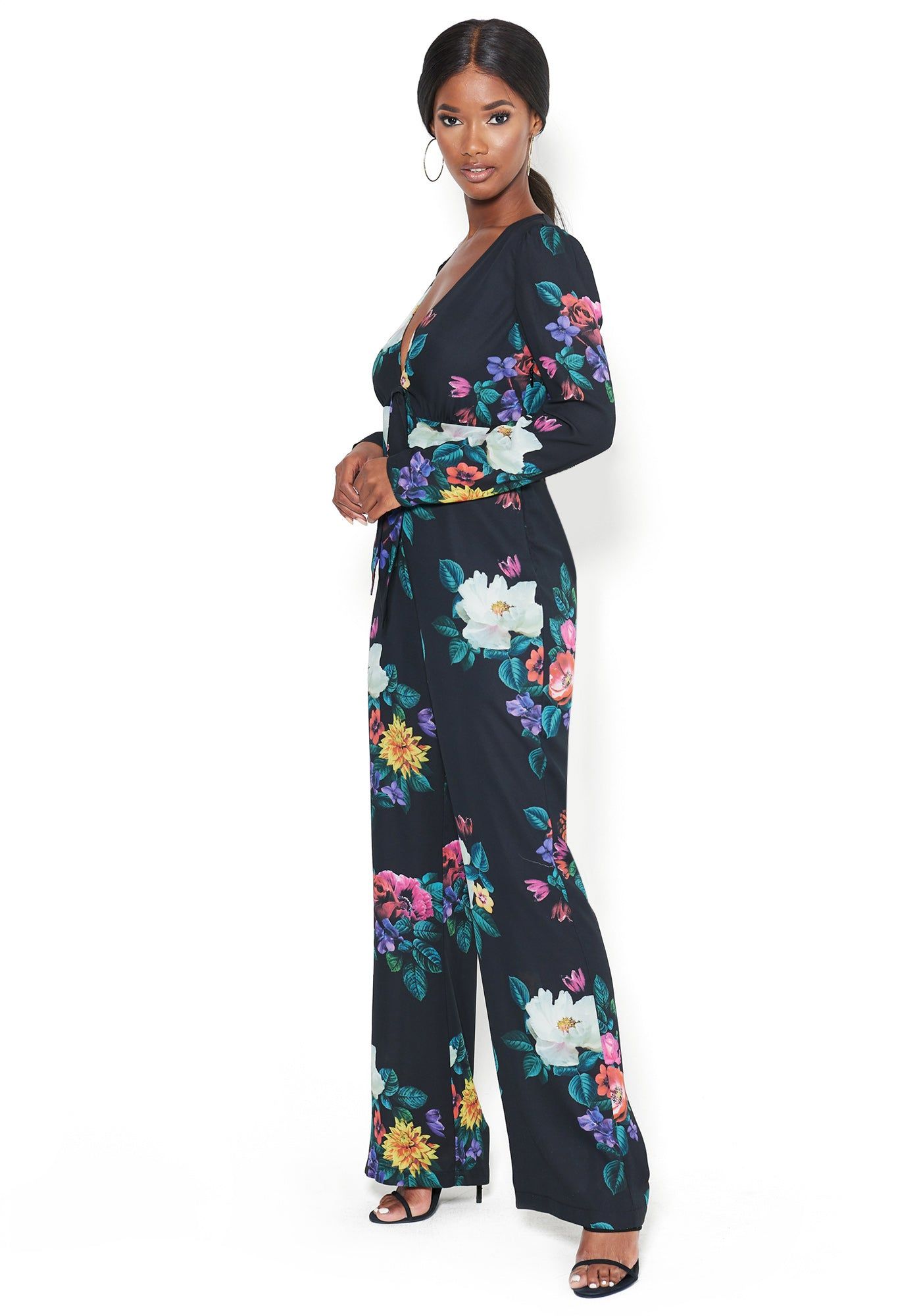Print Tie Waist Jumpsuit sold by Bebe product image thumbnail 2