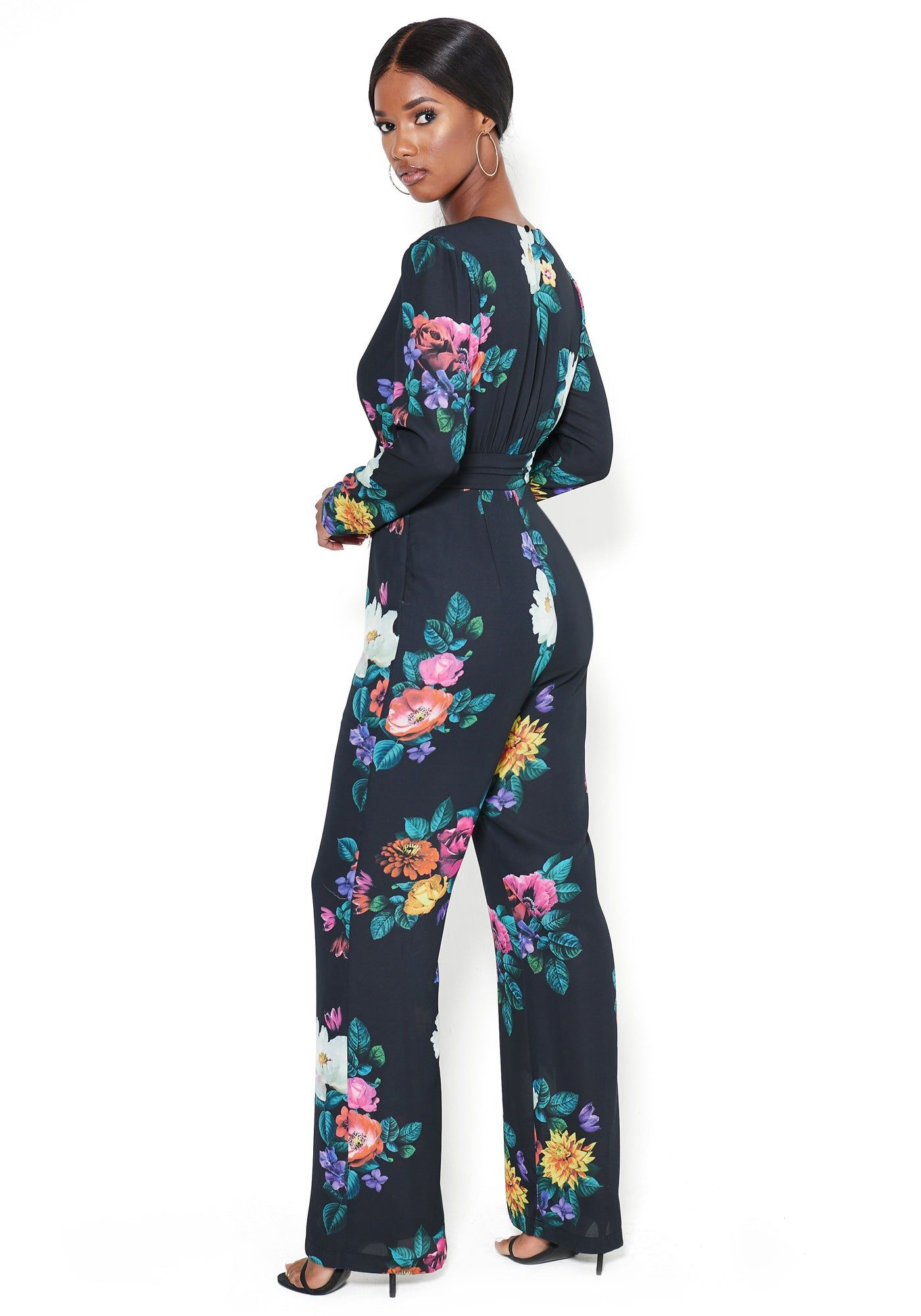 Print Tie Waist Jumpsuit sold by Bebe product image thumbnail 3