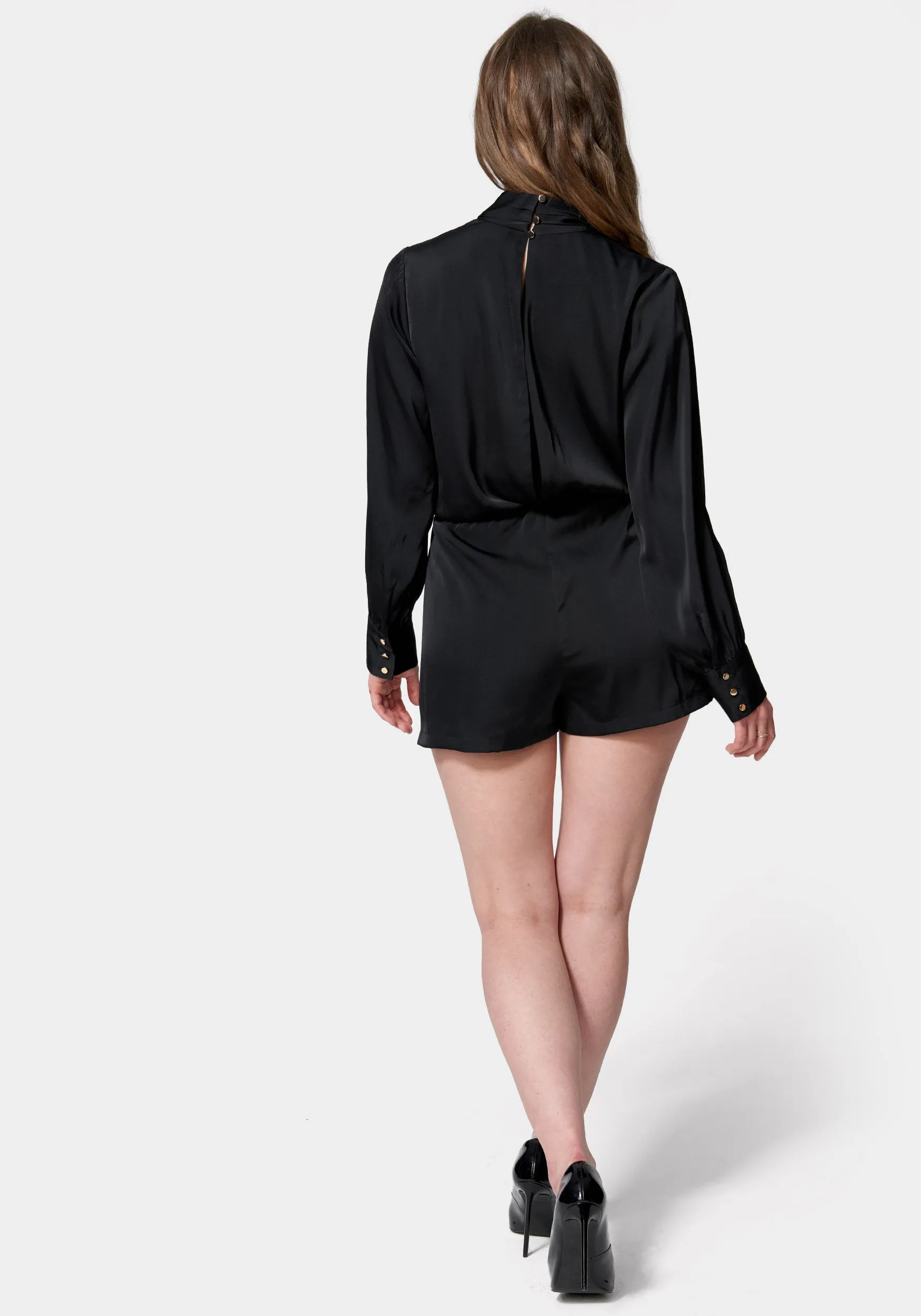 Surplice Drapey Romper sold by Bebe product image thumbnail 3