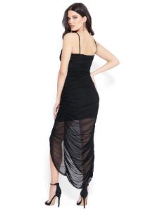 Mesh High Slit Maxi Dress sold by Bebe