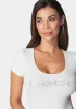Bebe Logo Short Sleeve Round Neck Rib Top sold by Bebe