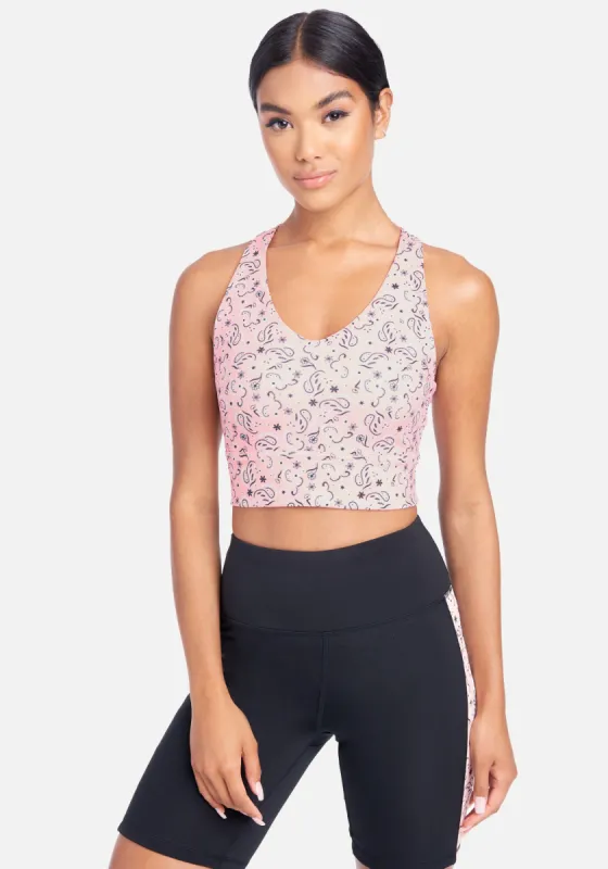 Bebe Bandana Print Sport Bra sold by Bebe