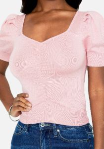 Ruched Sweater Top sold by Bebe