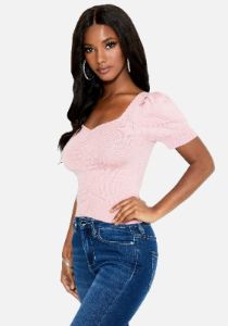 Ruched Sweater Top sold by Bebe