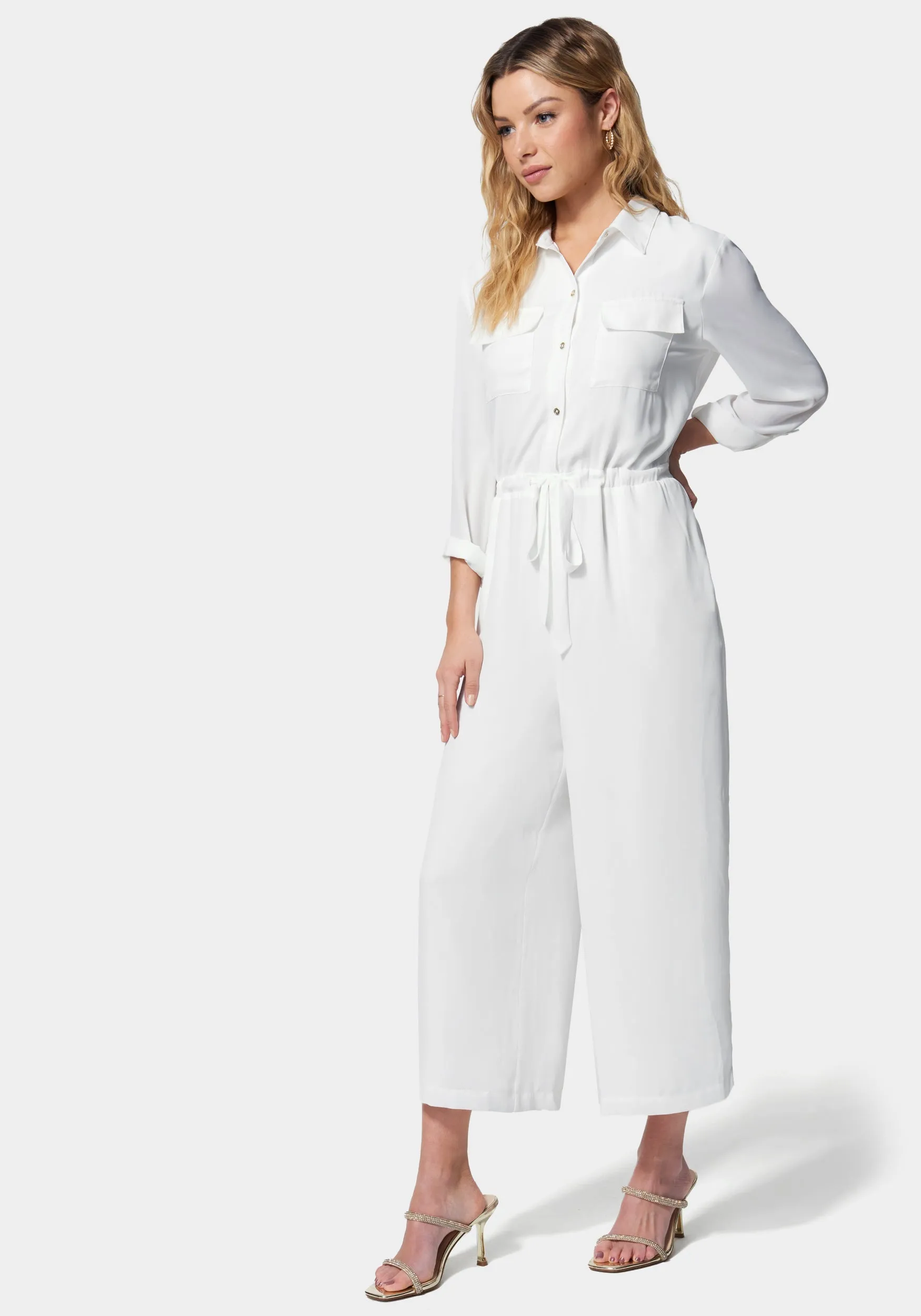 Utility Pocket Culotte Jumpsuit sold by Bebe