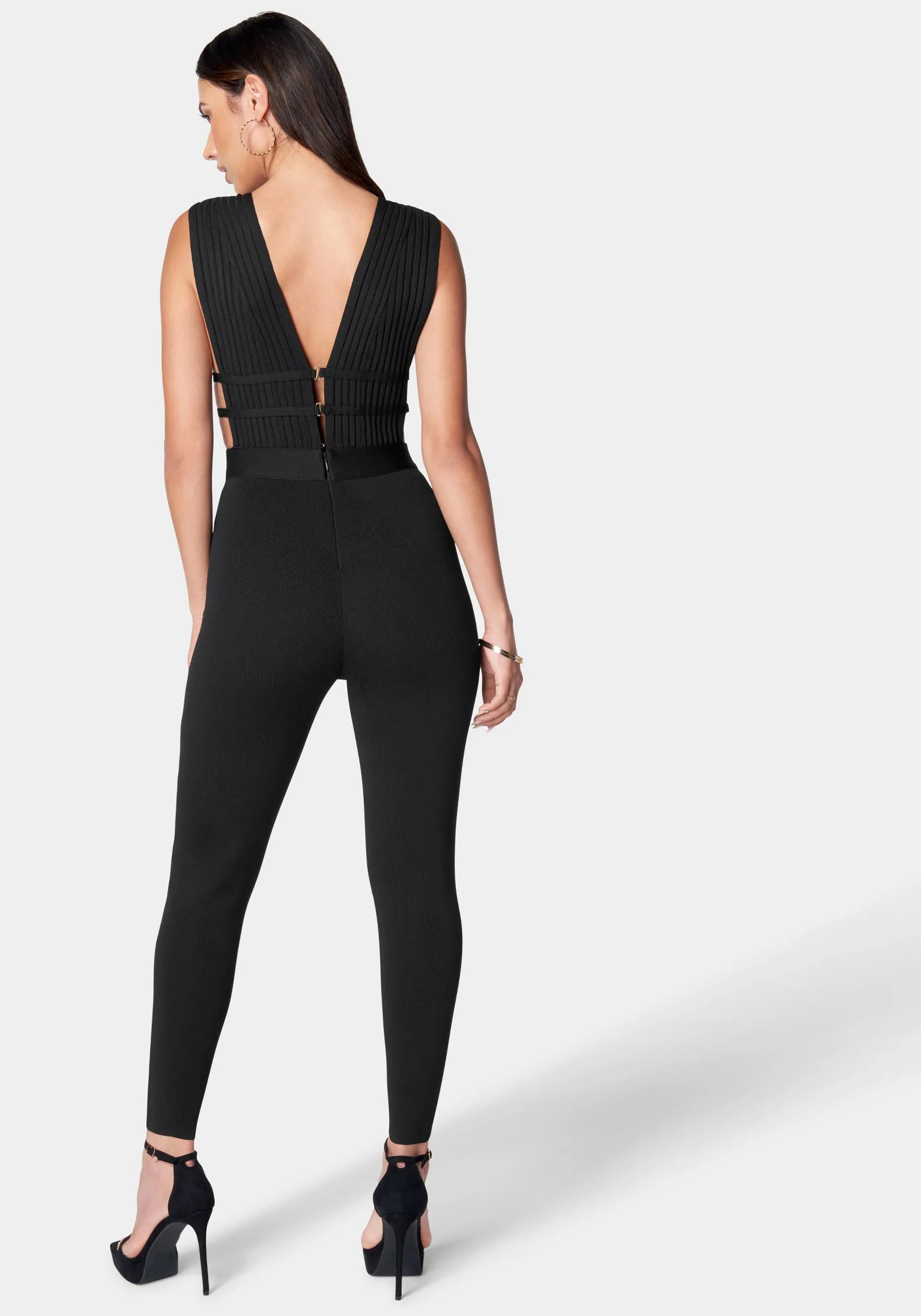 Bandage Plunge Neck Catsuit sold by Bebe product image thumbnail 4