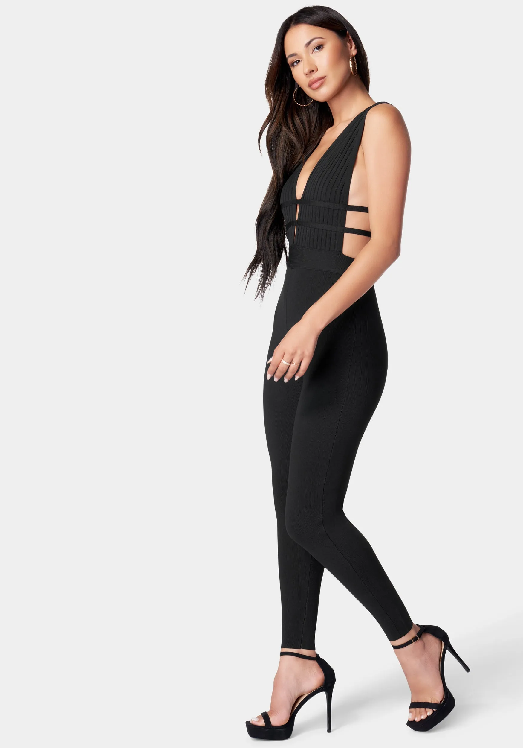 Bandage Plunge Neck Catsuit sold by Bebe product image thumbnail 3