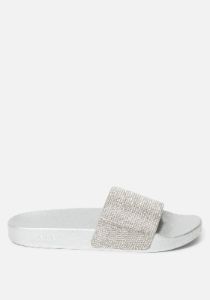 Fonda Studded Slides sold by Bebe