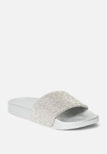 Fonda Studded Slides sold by Bebe