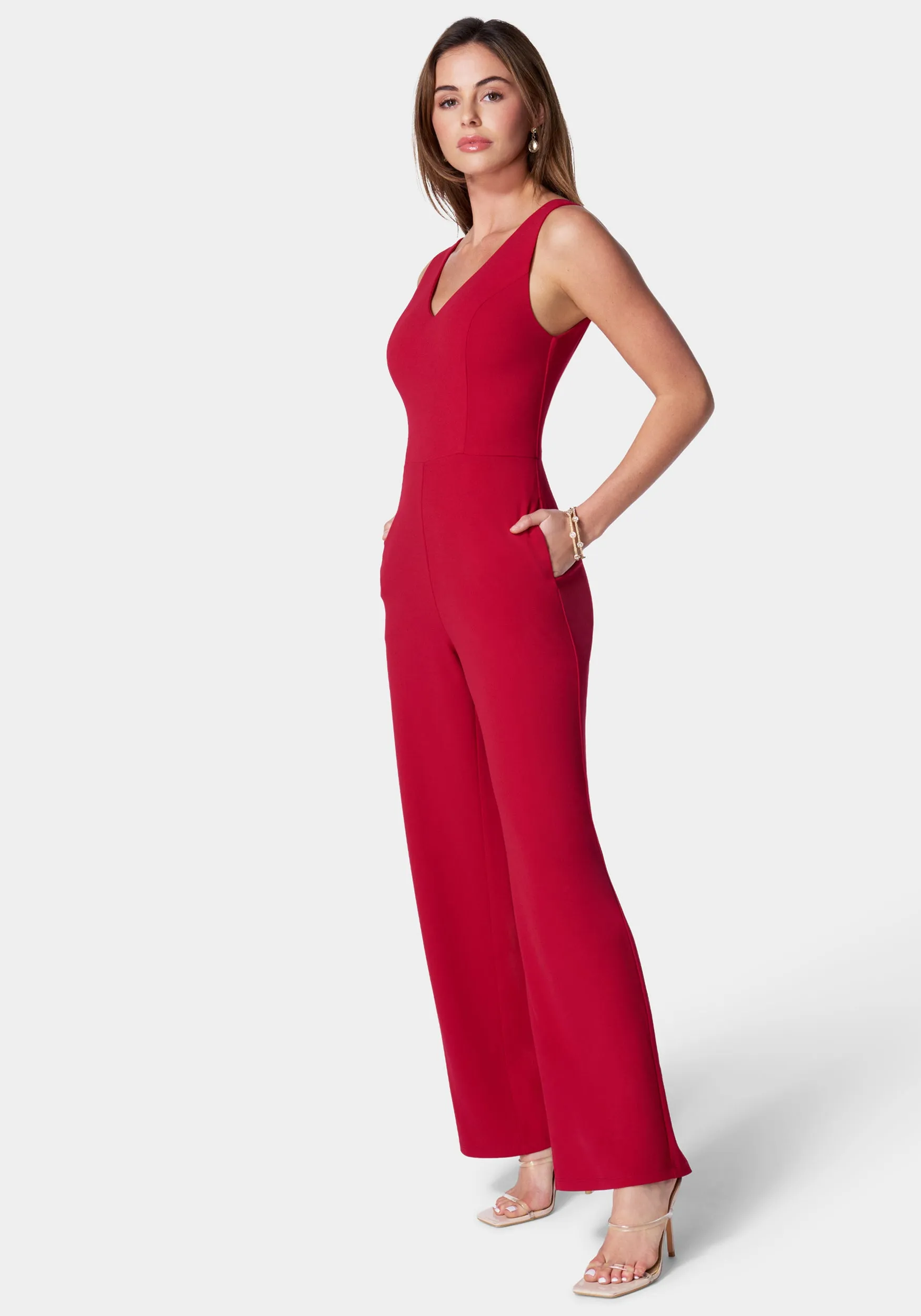 V Neck Core Jumpsuit sold by Bebe product image thumbnail 2