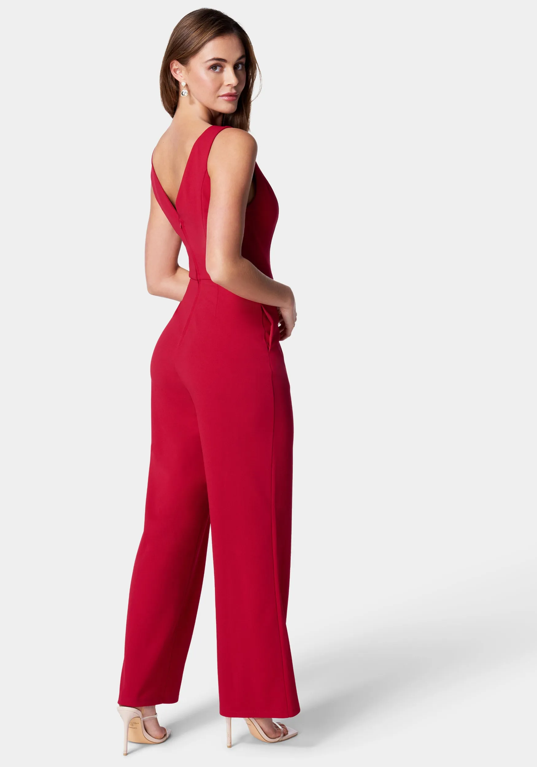 V Neck Core Jumpsuit sold by Bebe product image thumbnail 3