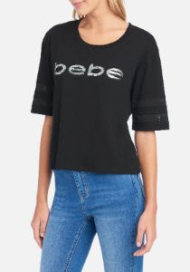Sequin Boxy Bebe Boxy Tee sold by Bebe