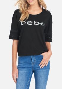 Sequin Boxy Bebe Boxy Tee sold by Bebe