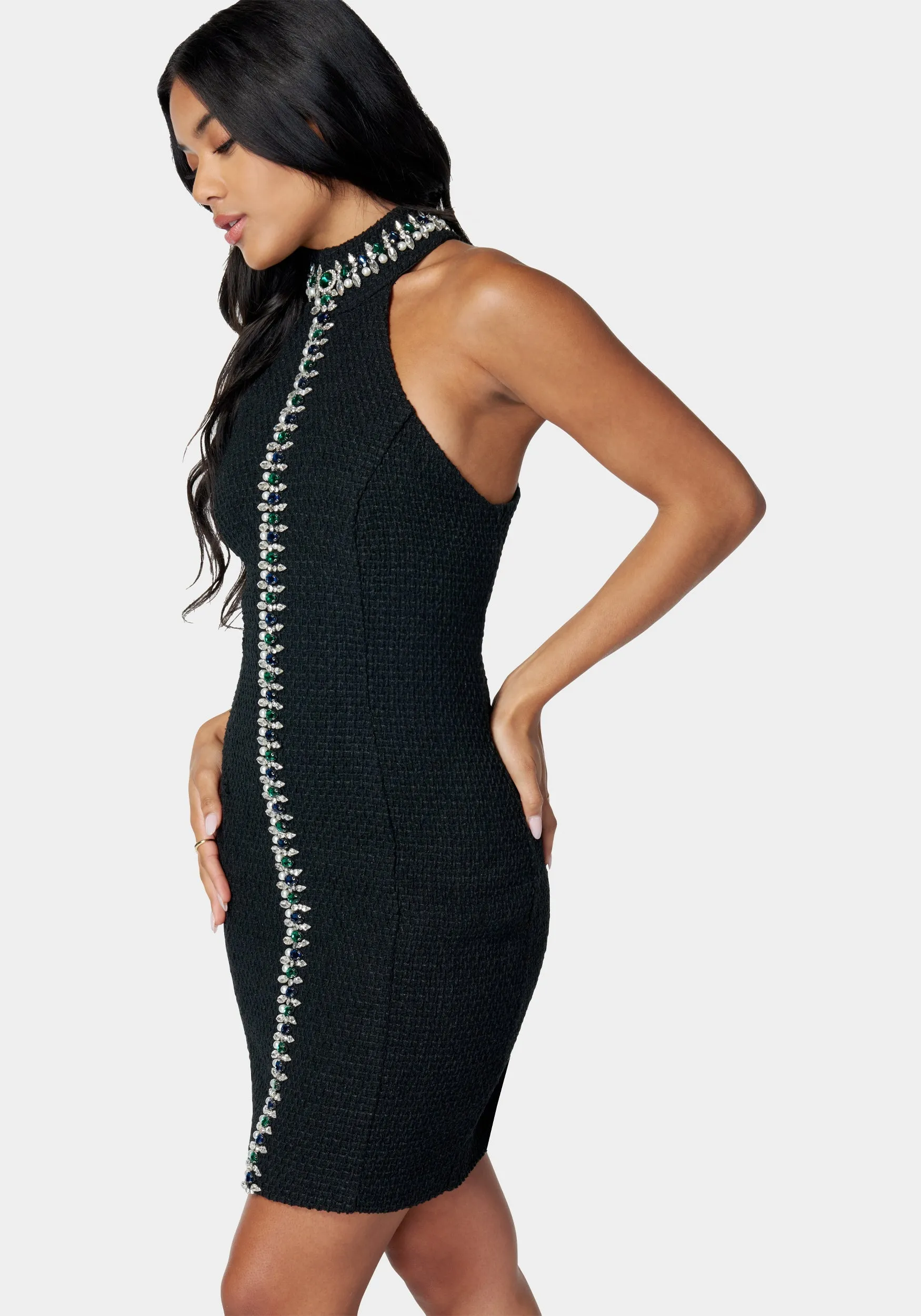 Crystal Knit Halter Neck Dress sold by Bebe product image thumbnail 2