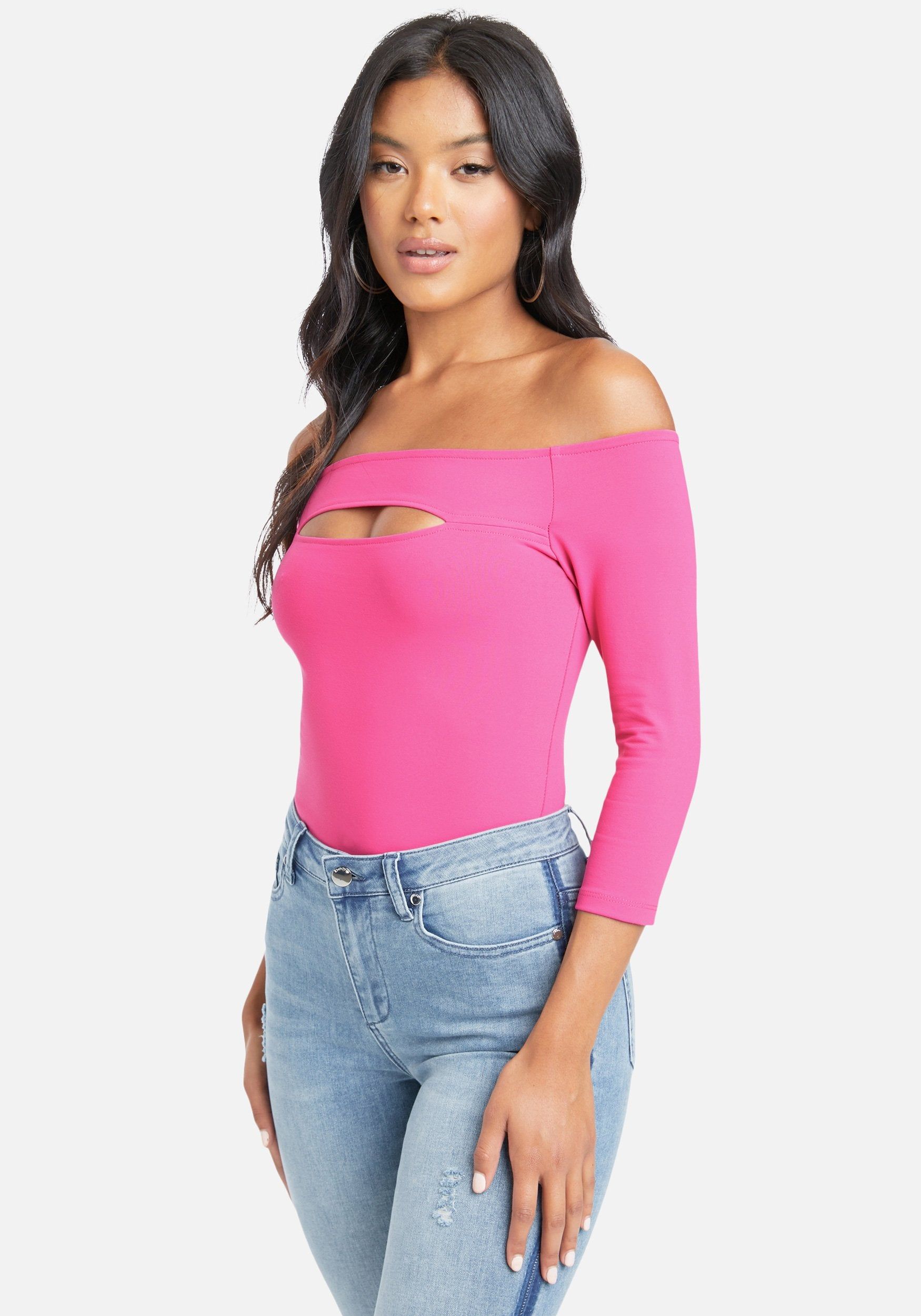 Front Cutout 3/4 Sleeve Knit sold by Bebe product image thumbnail 2