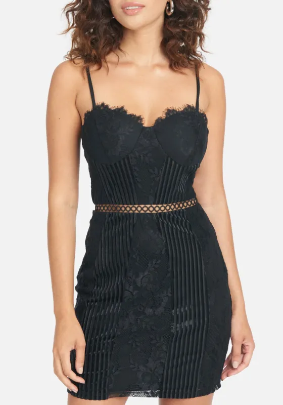 Lace Velvet Mini Dress sold by Bebe