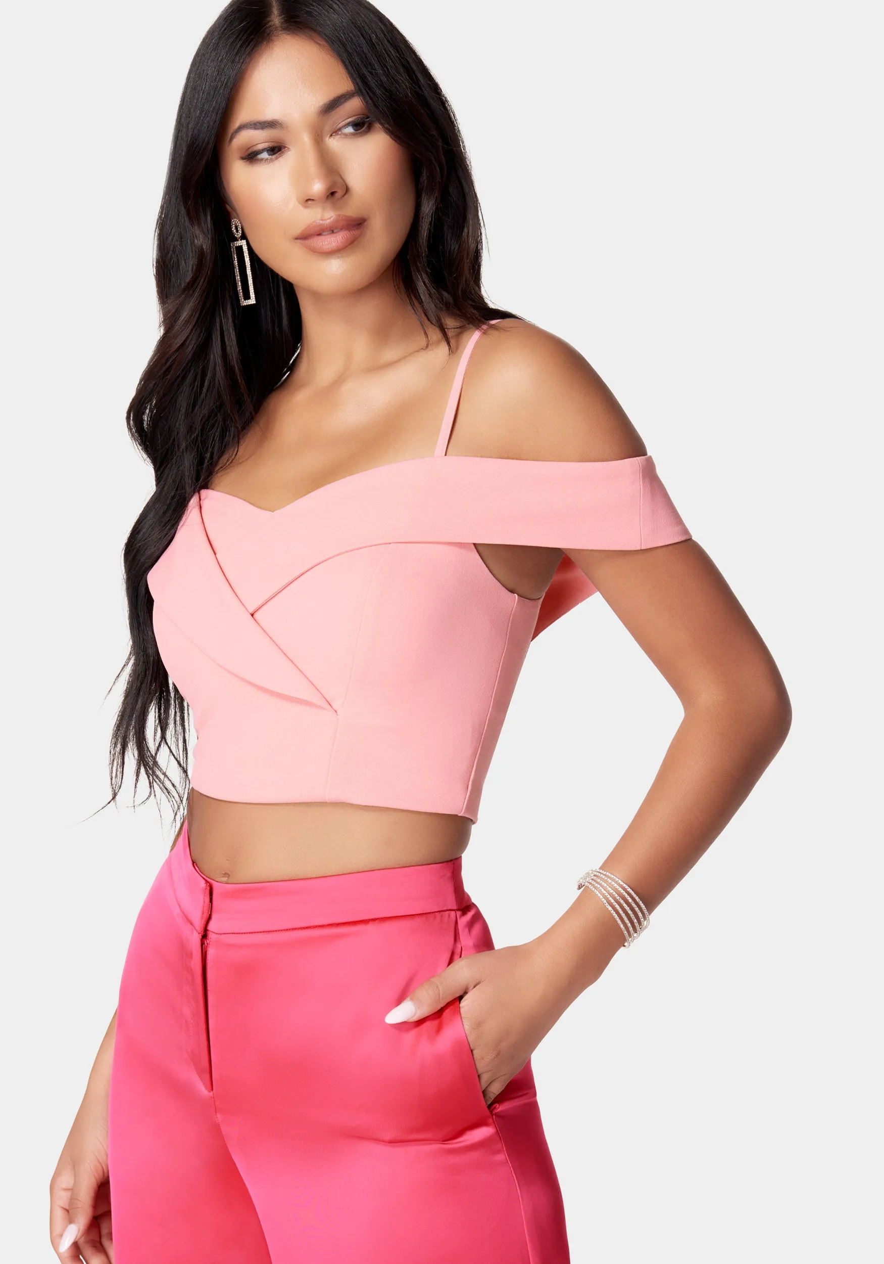 Off-Shoulder Knit Top sold by Bebe product image thumbnail 2