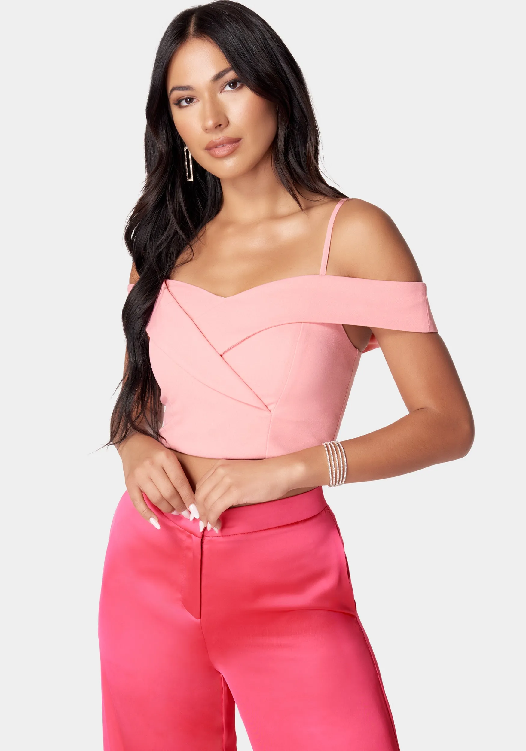 Off-Shoulder Knit Top sold by Bebe