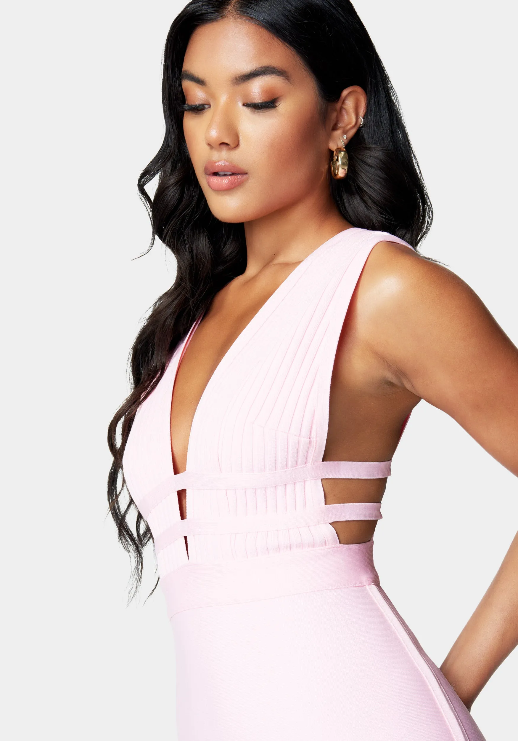 Plunge Neck Bandage Dress sold by Bebe product image thumbnail 4