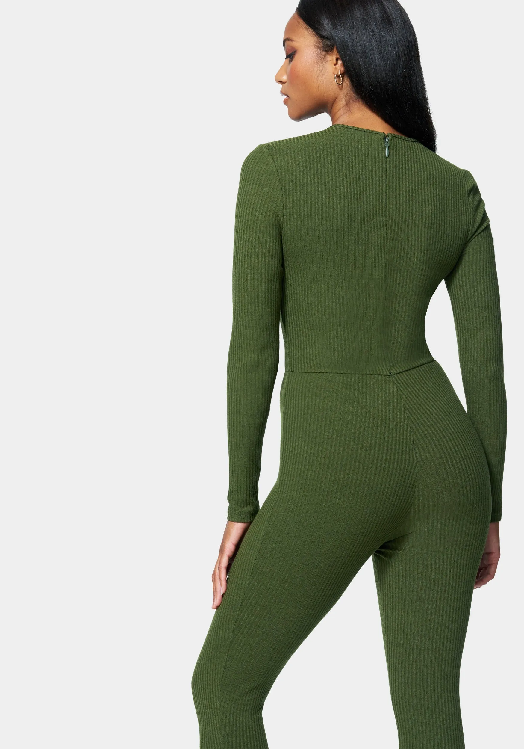 Strappy Neck Rib Catsuit sold by Bebe product image thumbnail 3