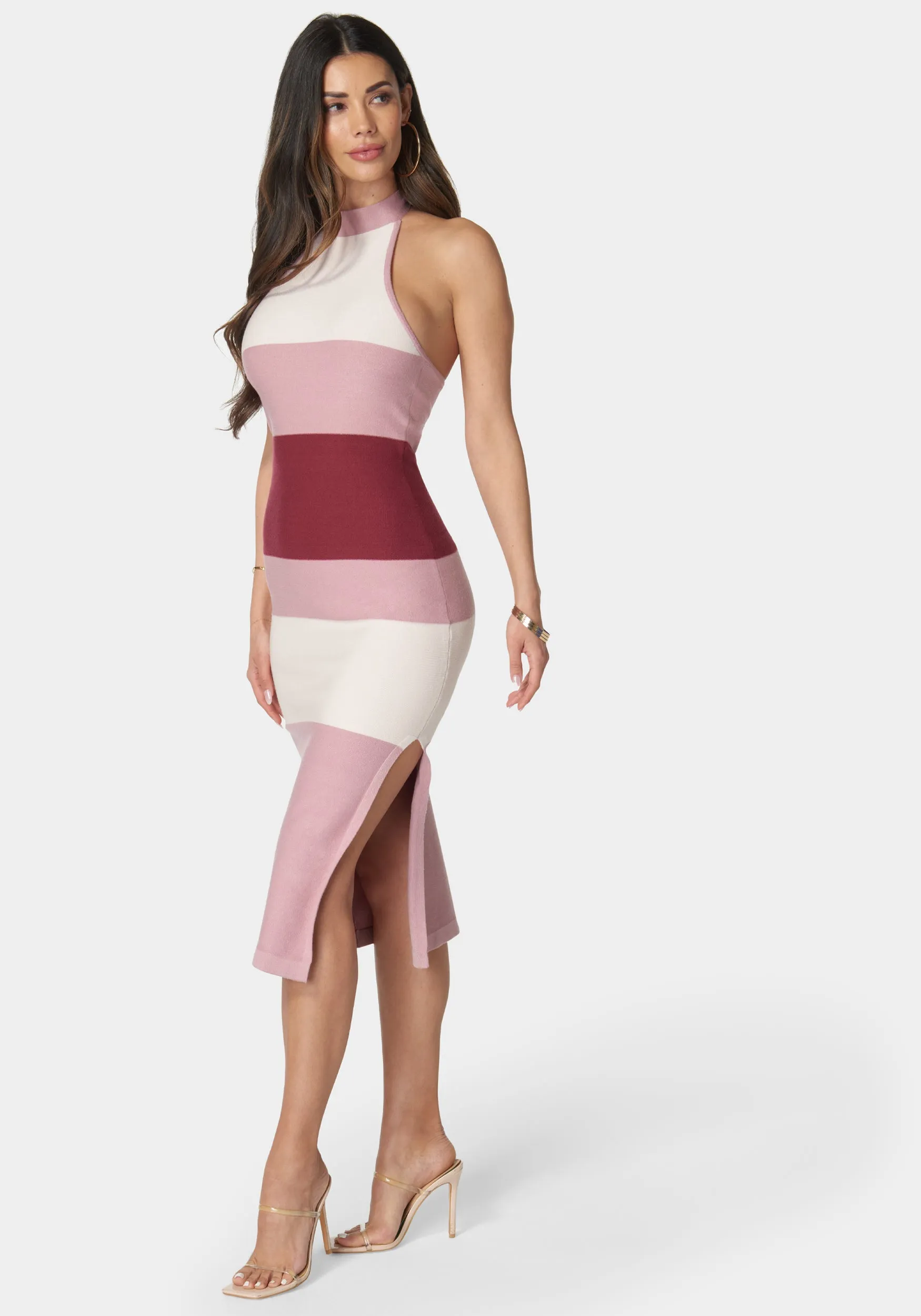 Halter Neck Rib Midi Dress sold by Bebe product image thumbnail 2