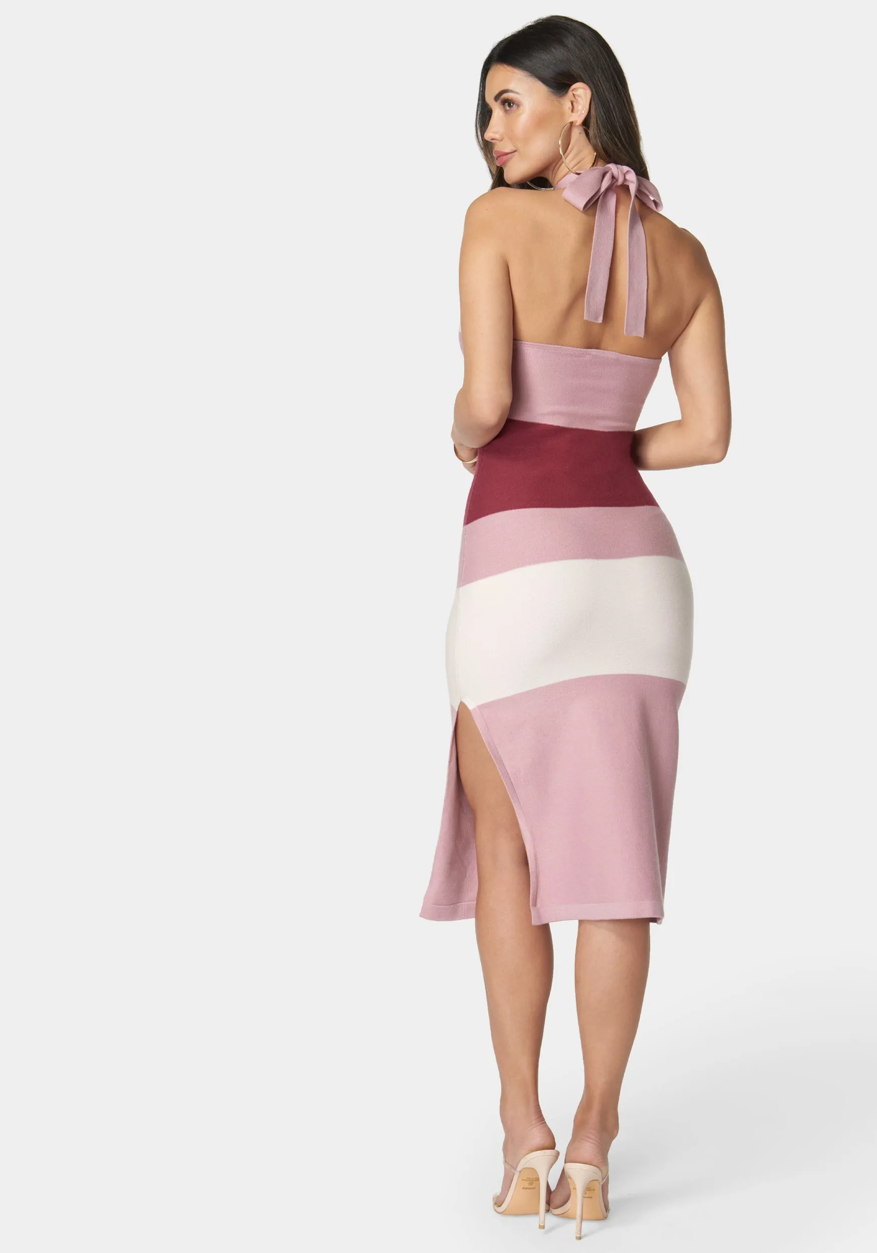 Halter Neck Rib Midi Dress sold by Bebe product image thumbnail 3