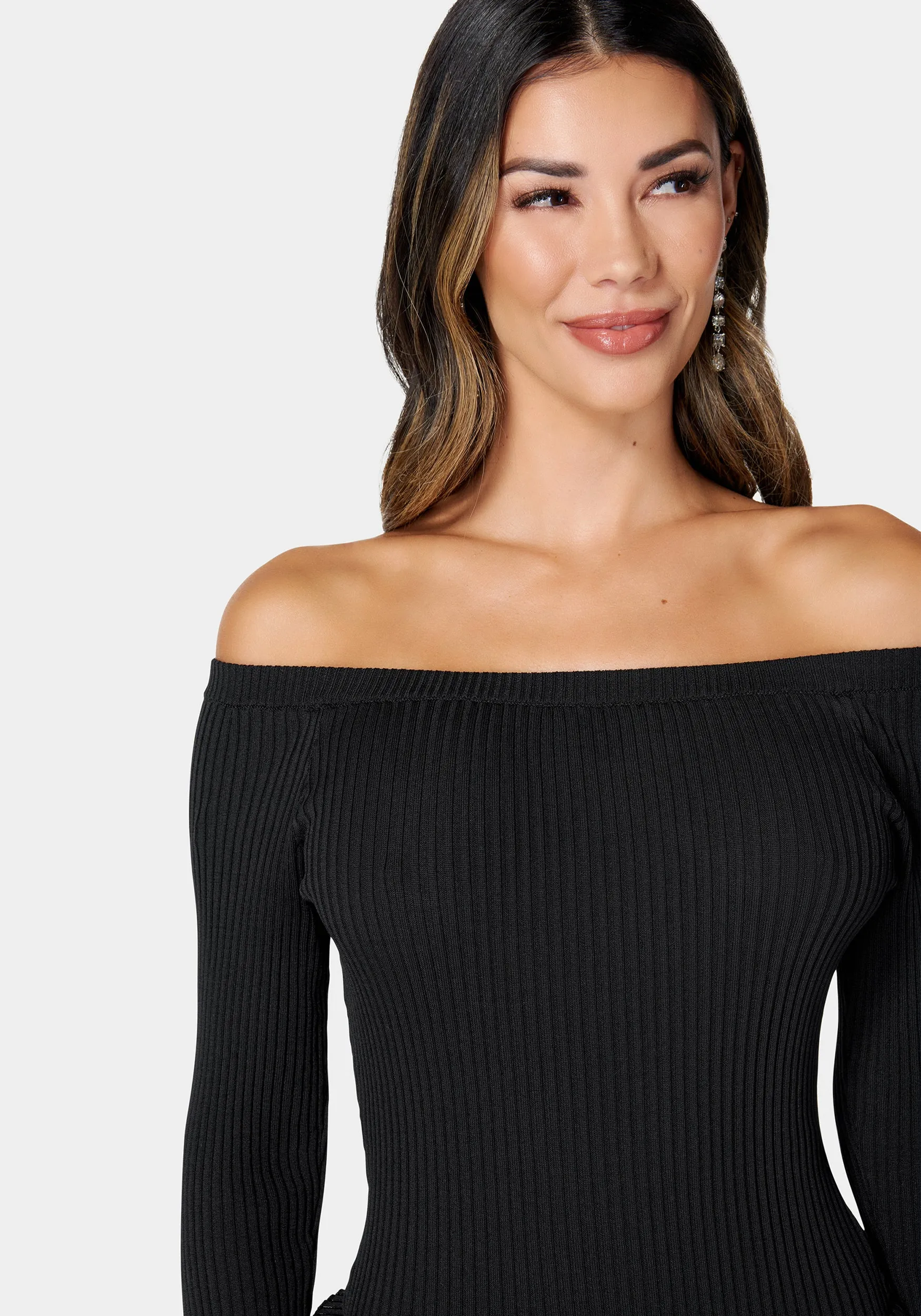 Off The Shoulder Tiered Dress sold by Bebe product image thumbnail 5