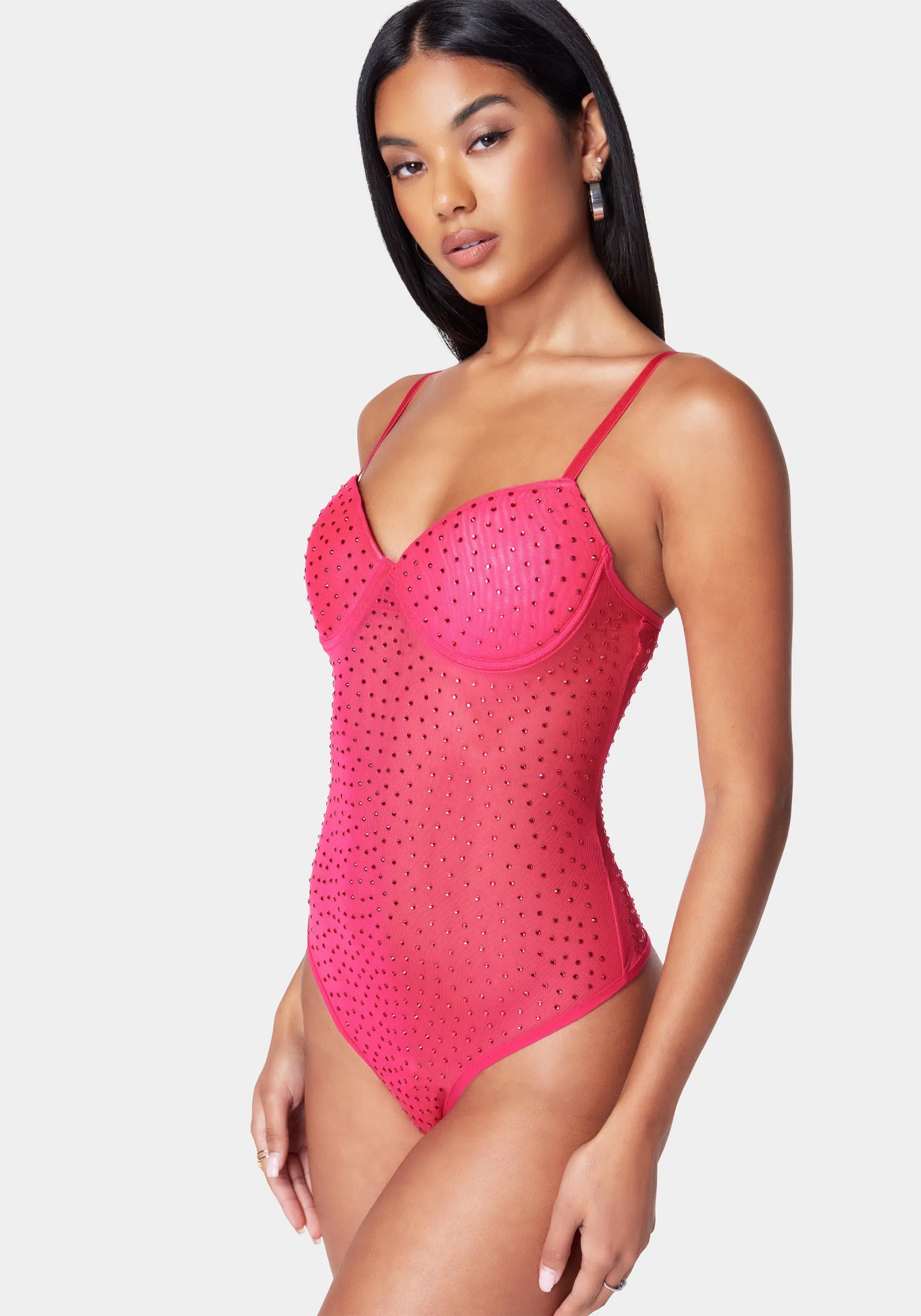 Rhinestone Mesh Bodysuit sold by Bebe product image thumbnail 2