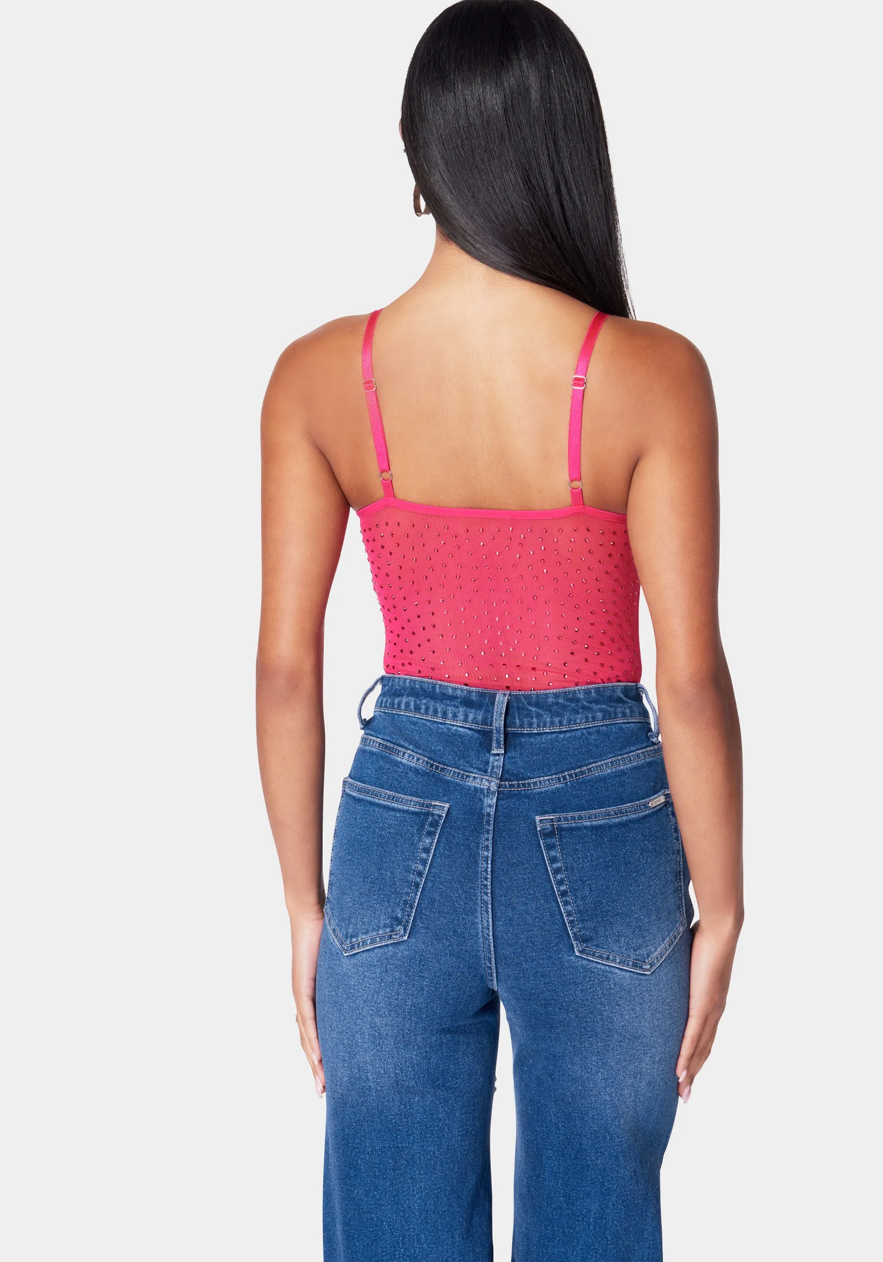 Rhinestone Mesh Bodysuit sold by Bebe product image thumbnail 3