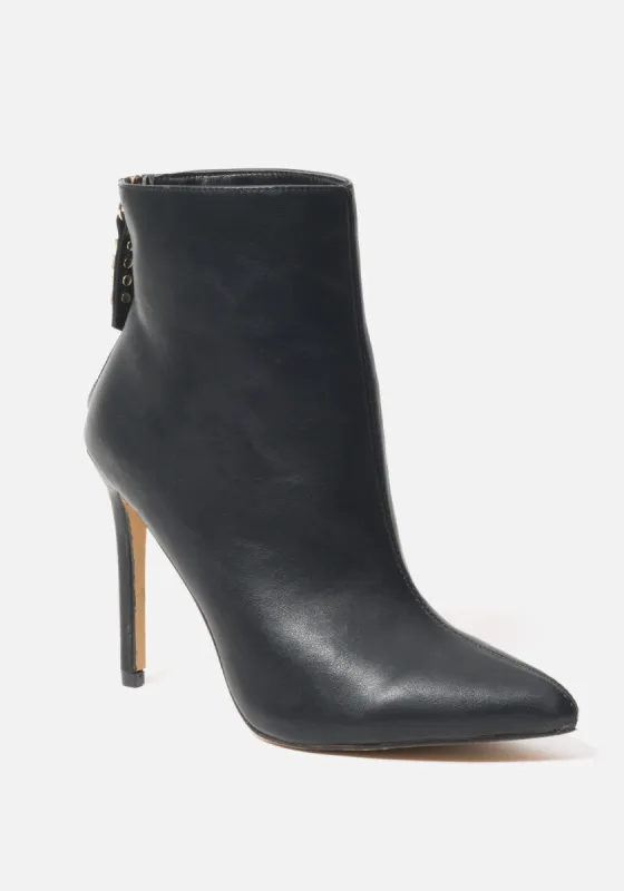 Dasha Stiletto Booties sold by Bebe